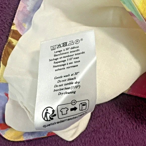 Sezane X Farm Rio Size US 10 Parioca Blouse One Shoulder Floral Crop Tropical - Picture 12 of 13